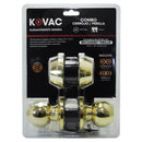 Combo perilla tubular/cerrojo llave/llave latón brillante - La nueva eléctrica