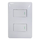 Placa Solaris Eco con 2 apagadores - La nueva eléctrica