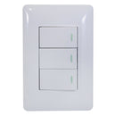 Placa Solaris Eco con 3 apagadores - La nueva eléctrica