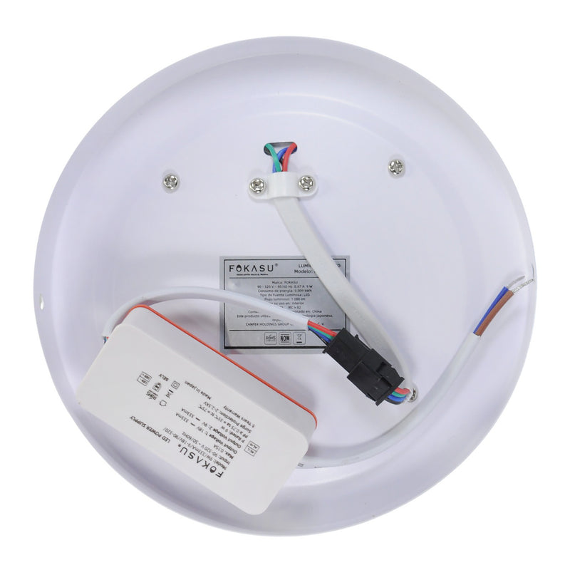 Empotrado Fokasu LED 9W DC fat blanco/cálido - La nueva eléctrica