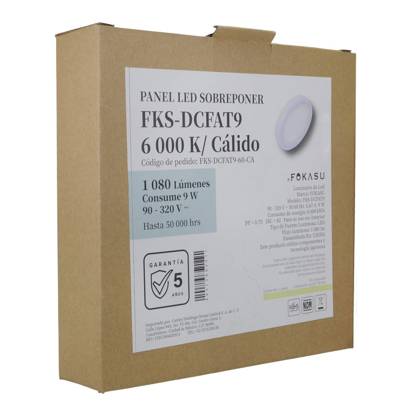 Empotrado Fokasu LED 9W DC fat blanco/cálido - La nueva eléctrica