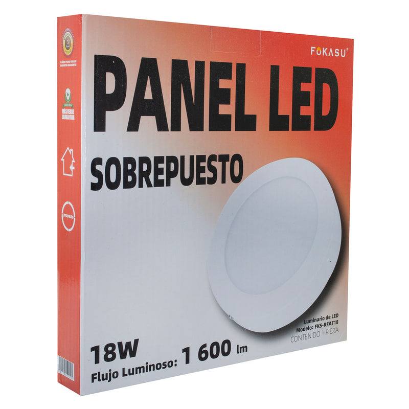 Luminario Fokasu sobreponer redondo LED 18W FAT cálido - La nueva eléctrica