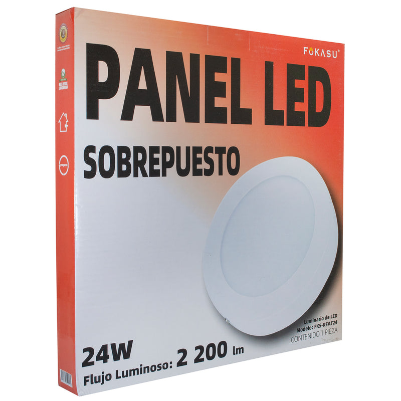 LUMINARIO FOKASU SOBREPONER REDONDO LED 24W FAT CALIDO