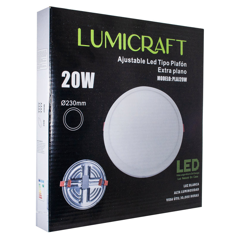 EMPOTRADO LUMICRAFT LED  20W AJUSTABLE