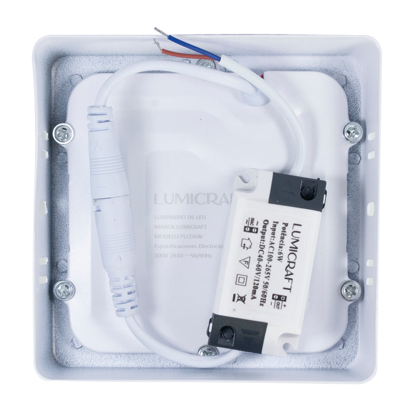 Luminario de sobreponer Lumicraft 6W cuadrado frío - La nueva eléctrica