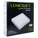Luminario de sobreponer Lumicraft 6W cuadrado frío - La nueva eléctrica