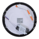 LUMINARIO DE SOBREPONER LUMICRAFT  12W REDONDO NEGRO 6500K - La nueva eléctrica