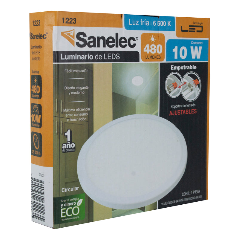 Luminario Sanelec ajustable circular 10W - La nueva eléctrica