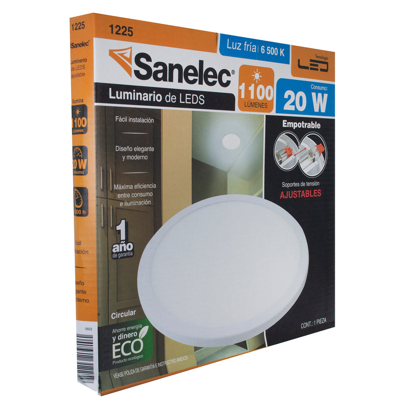 Luminario Sanelec ajustable circular 20W - La nueva eléctrica