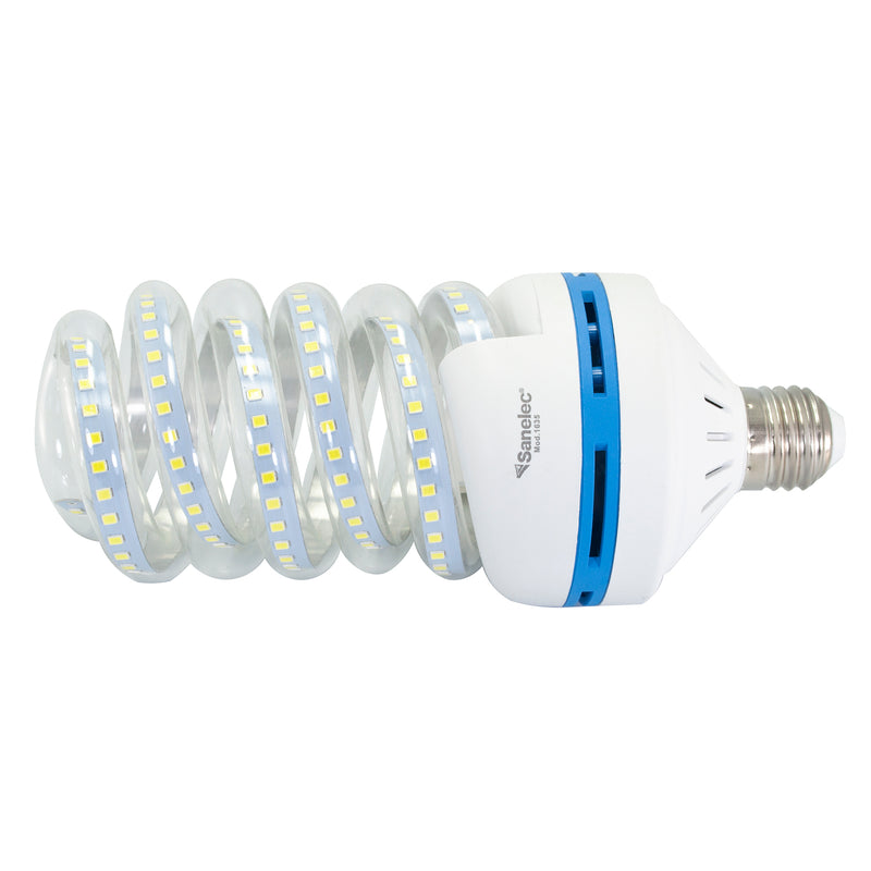 Foco Sanelec espiral LED 32W luz fría - La nueva eléctrica