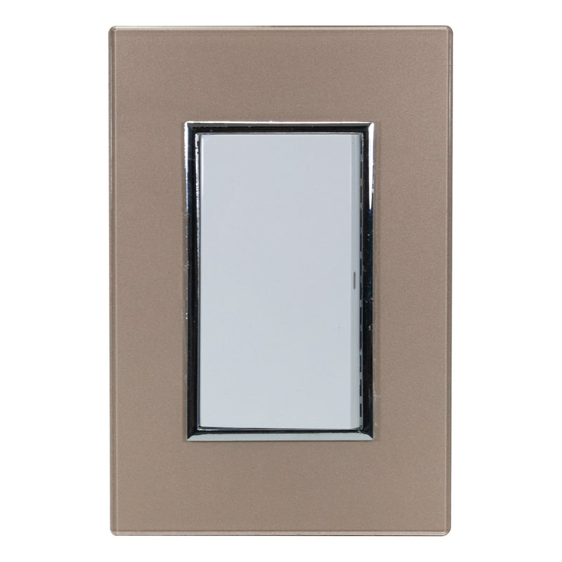 Placa Sanelec Venecia Champagne apagador de escalera - La nueva eléctrica