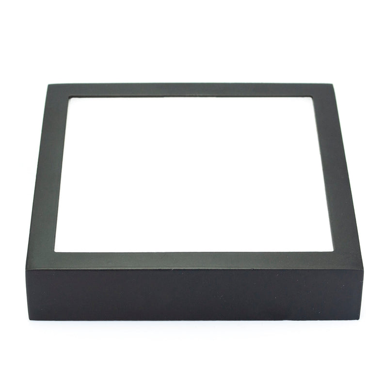 Luminario Illux LED cuadrada 15W 4000K negro - La nueva eléctrica