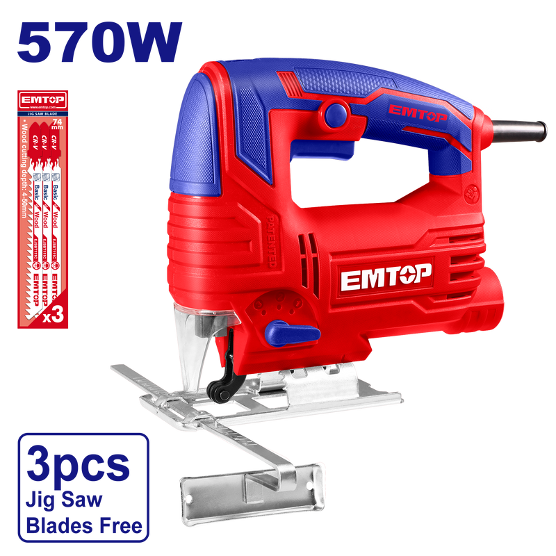 Sierra Emtop caladora 570W con 3 seguetas - La nueva eléctrica
