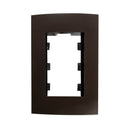 Placa Leviton modular Ultra 3 módulos chocolate - La nueva eléctrica