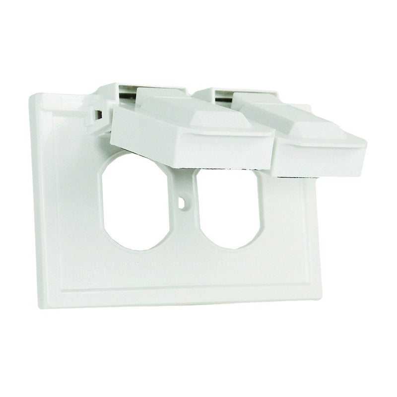 Placa Leviton para intemperie blanca duplex