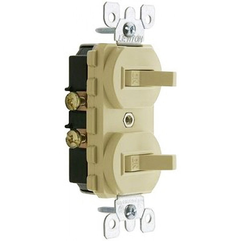 Apagador Leviton palanca doble 15 a 127v. 5224-i