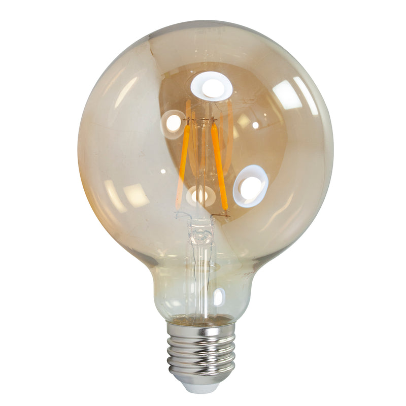 Foco Pinmarkt LED 4W vintage G95 globo ámbar - La nueva eléctrica