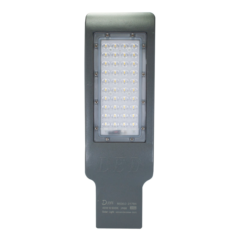 Lámpara suburbana Good Will led 40w solar con brazo