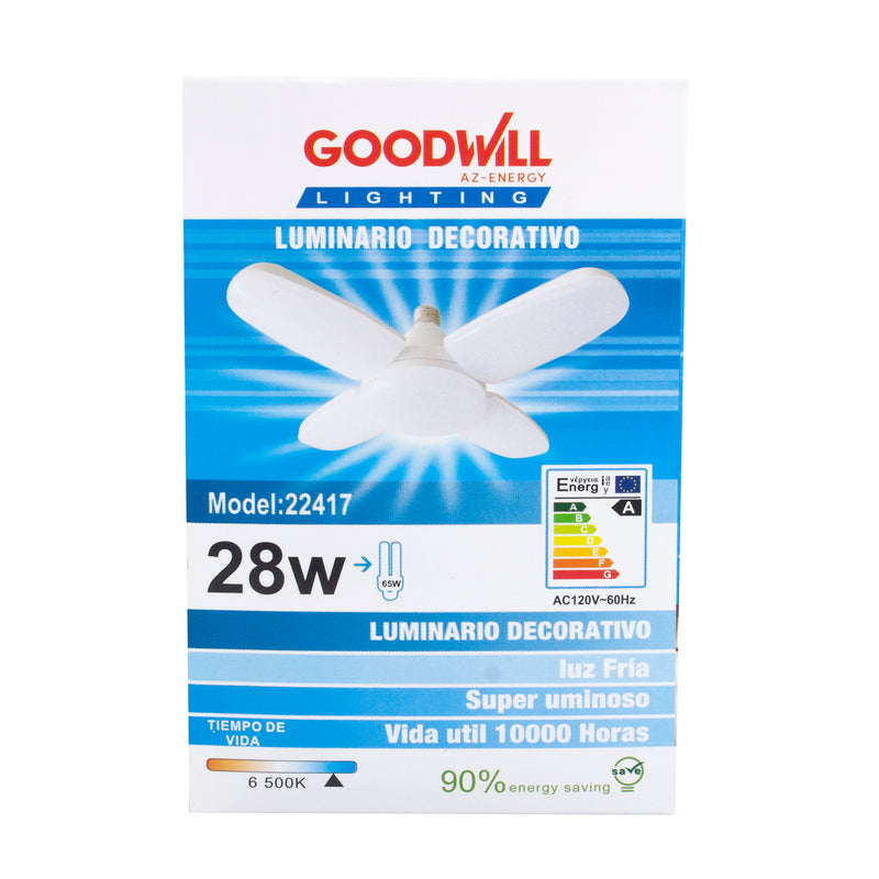 Foco Good Will led 28w tipo ventilador 4 aspas mini