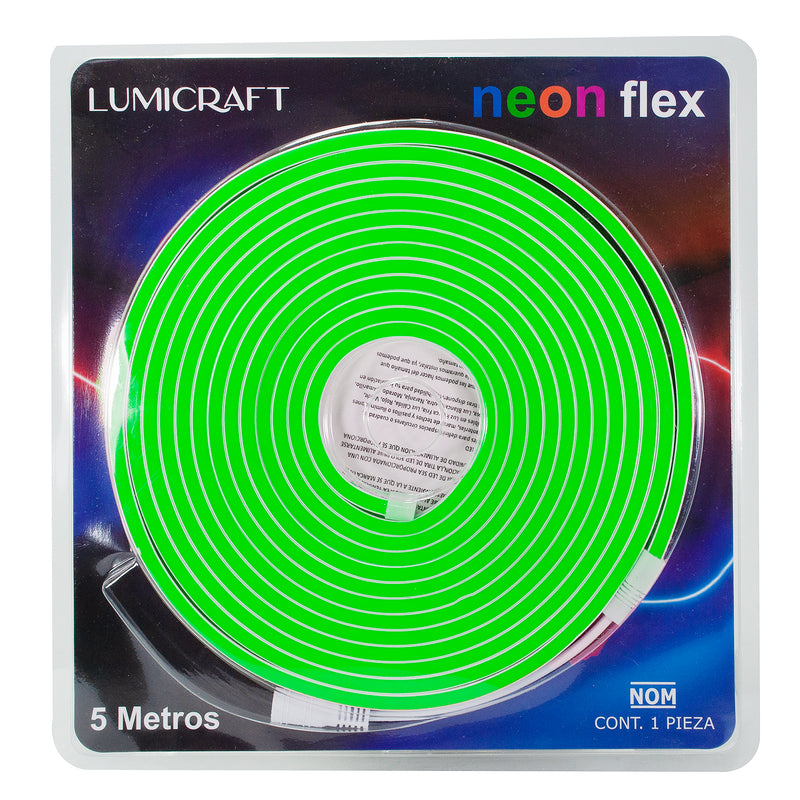 Manguera Lumicraft LED neón 6W 5 mts verde - La nueva eléctrica