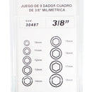 Dado Latintul 3/8 juego 9 piezas MM - La nueva eléctrica