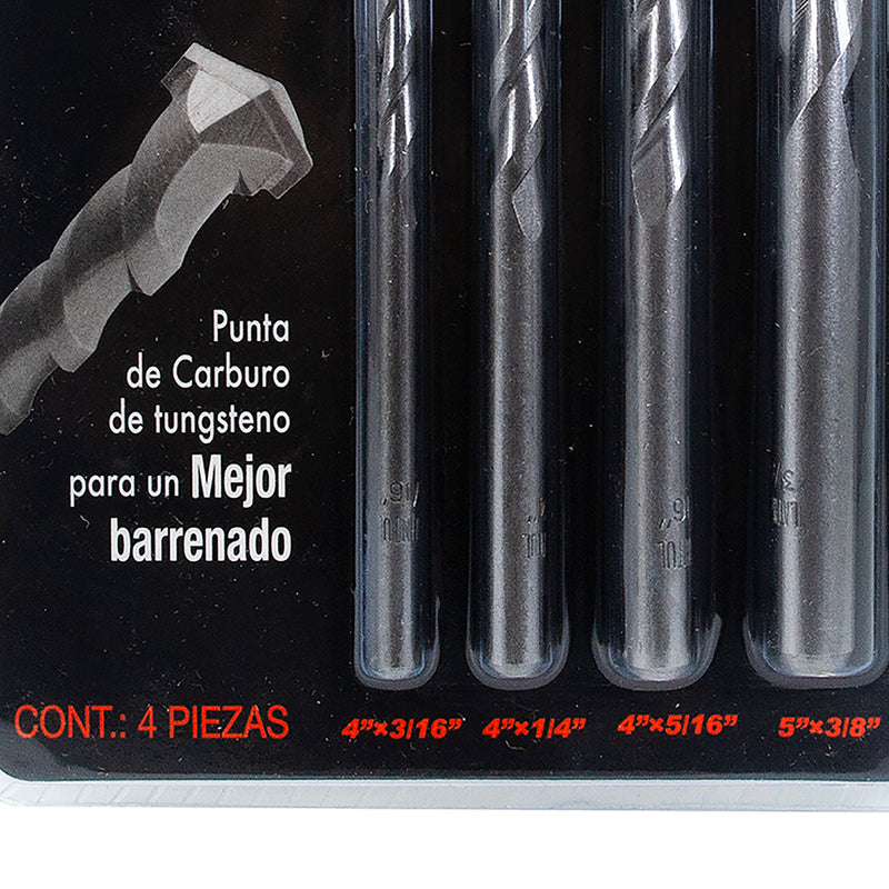 Broca latintul p/concreto 4pcs