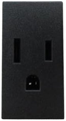 Contacto Leviton modular aterrizado negro - La nueva eléctrica