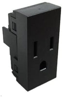 Contacto Leviton modular aterrizado negro - La nueva eléctrica