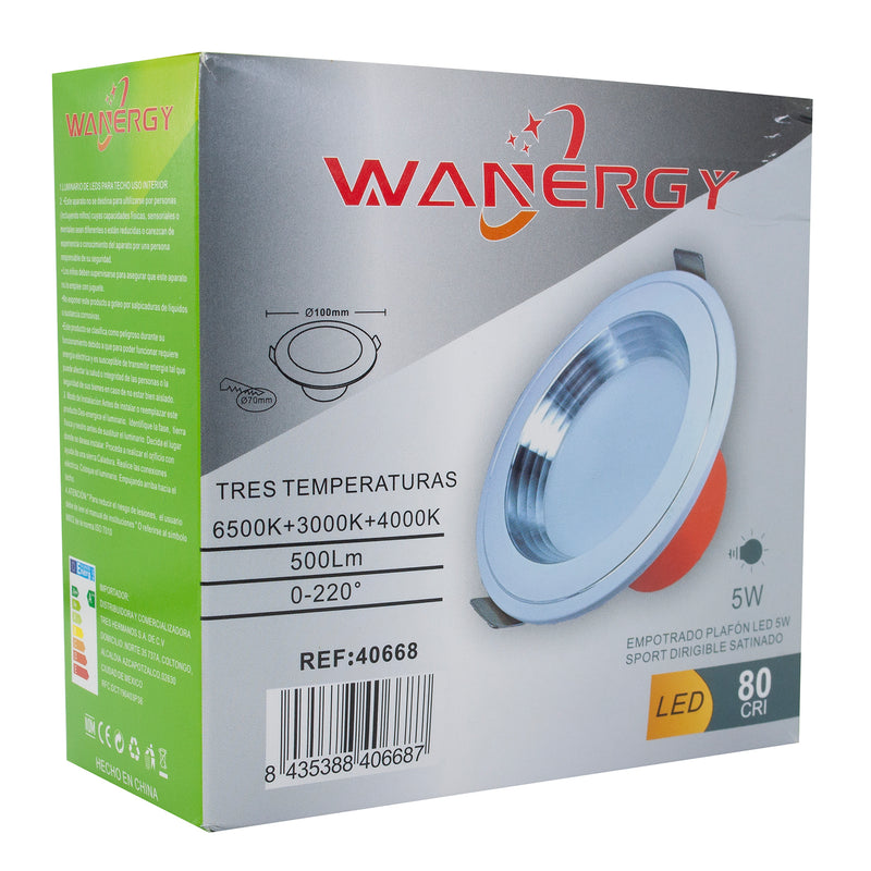 Empotrado Wanergy LED 5W 3 temperaturas - La nueva eléctrica