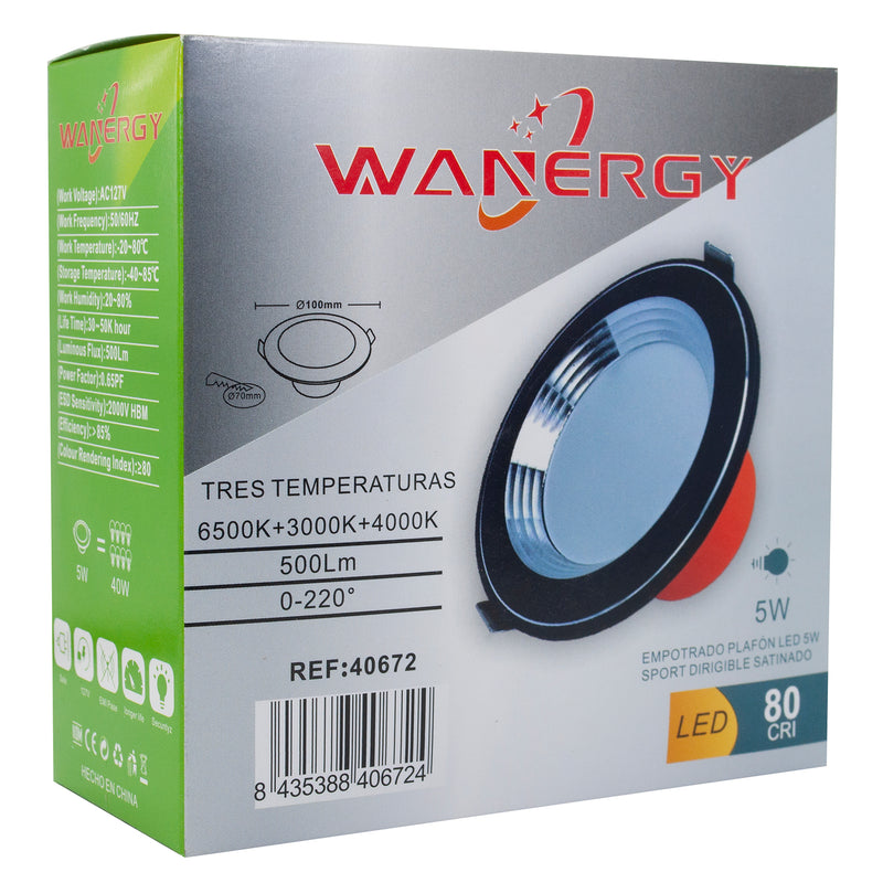 Empotrado Wanergy LED 5W 3 temperaturas - La nueva eléctrica