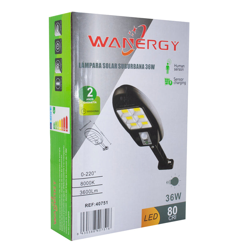 Lámpara Wanergy suburbana 36w