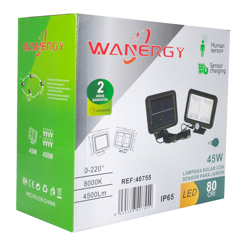 Foco de emergencia recargable solar wanergy colgante con consumo de 45  watts / 407561 – Joinet