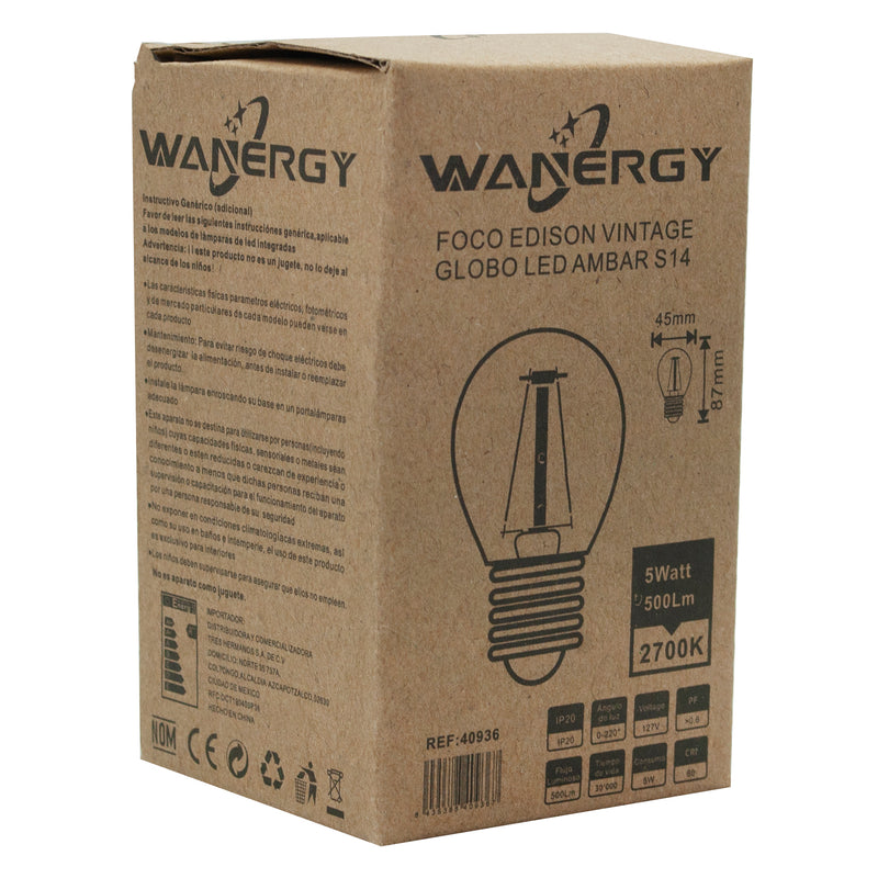 FOCO WANERGY LED 5W S14 VINTAGE