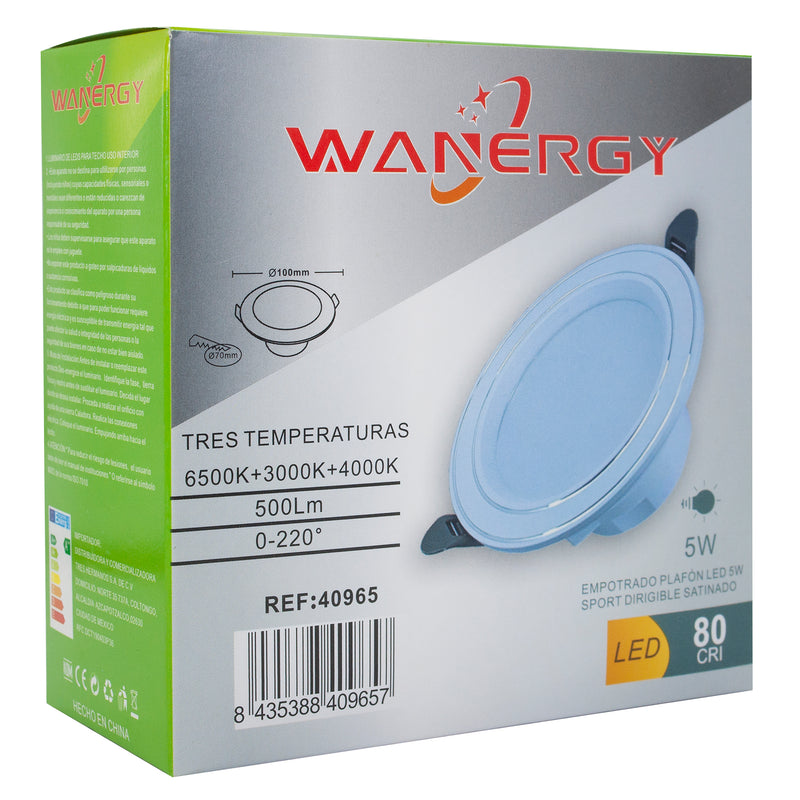 Empotrado Wanergy LED 5W 3 temperaturas - La nueva eléctrica