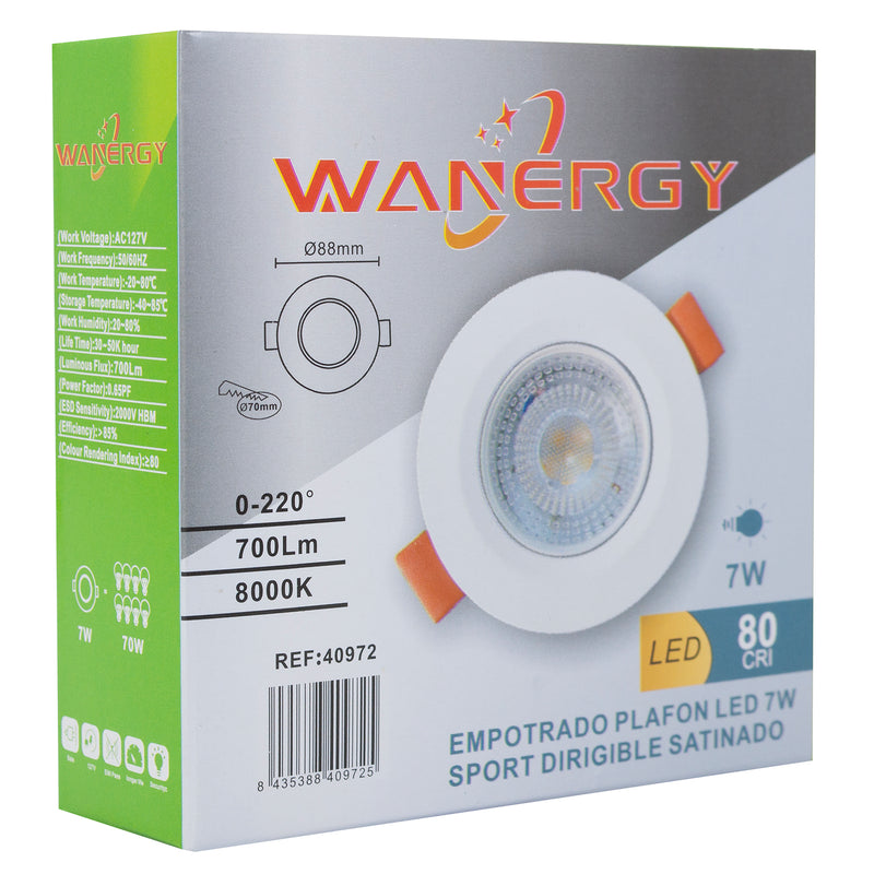 EMPOTRADO WANERGY LED 7W FRIO