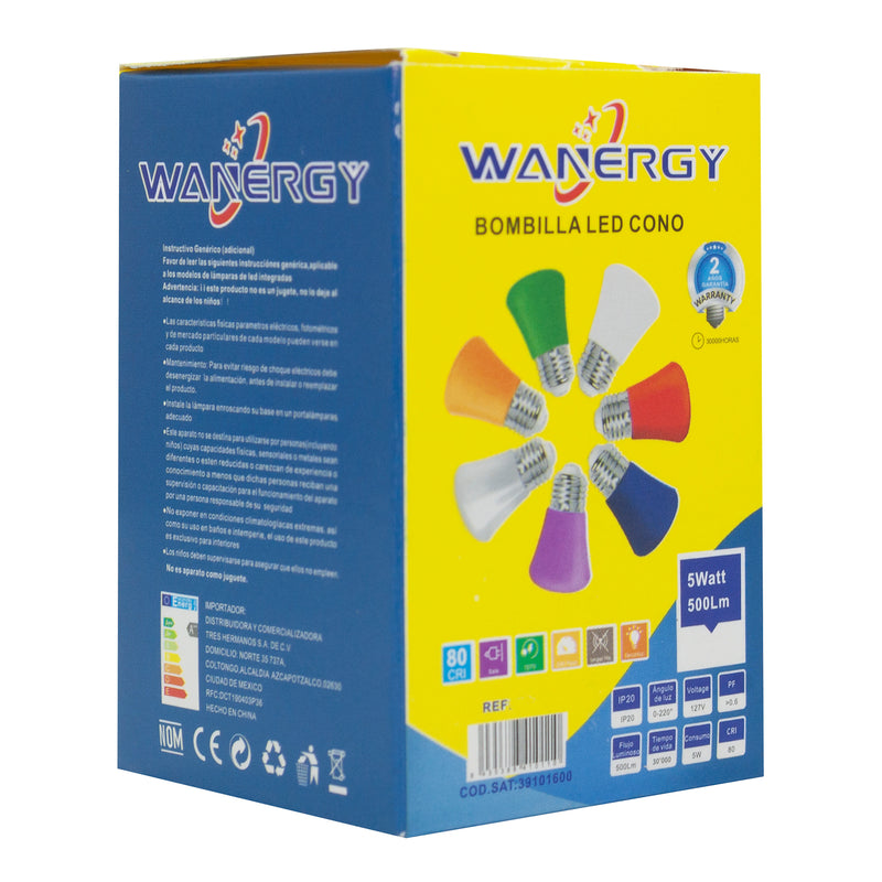 Foco Wanergy LED 5W azul - La nueva eléctrica