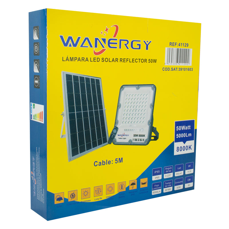 Reflector Wanergy LED 50+15W solar - La nueva eléctrica