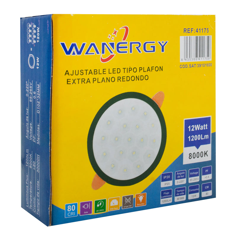 Empotrado Wanergy LED 12W ajustable tipo colmena negro - La nueva eléctrica