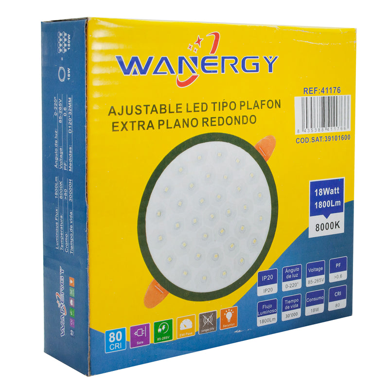 Empotrado Wanergy LED 18W ajustable tipo colmena negro - La nueva eléctrica