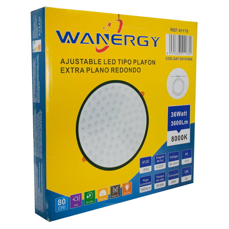 Empotrado Wanergy LED 36W ajustable tipo colmena negro - La nueva eléctrica