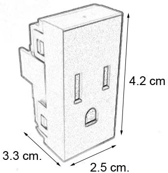 Contacto Leviton modular aterrizado negro