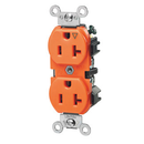 Contacto Leviton dúplex grado industrial 20A 125V 2P3H naranja - La nueva eléctrica