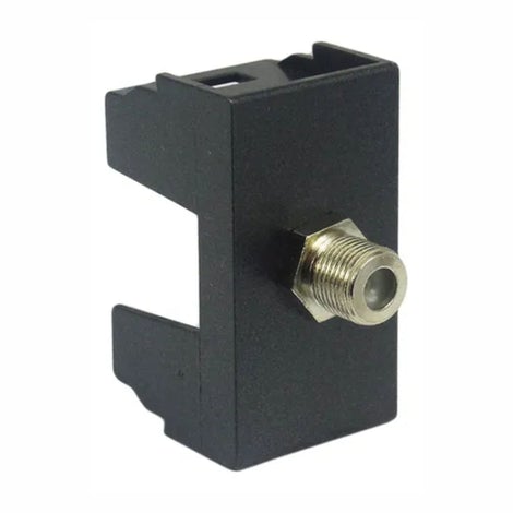 Toma Leviton modular coaxial negro