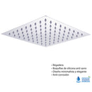 Regadera Good Will cuadrada plateada - La nueva eléctrica