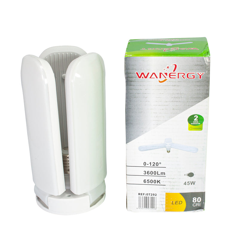 Foco Wanergy led 45w tipo ventilador 3 aspas transparente