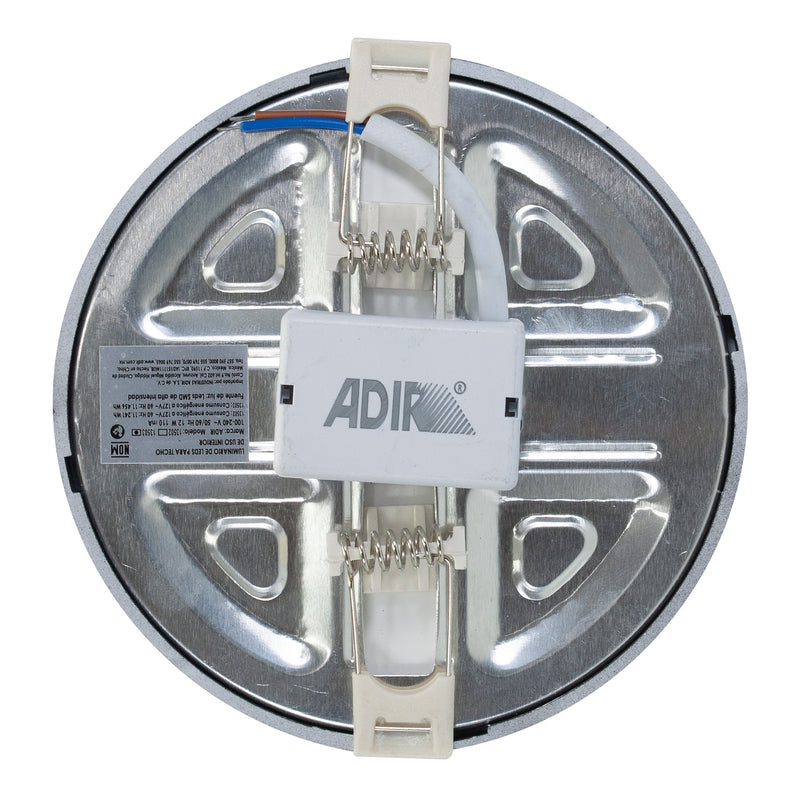 Empotrado Adir LED 12W redondo ajustable luz fría negro - La nueva eléctrica