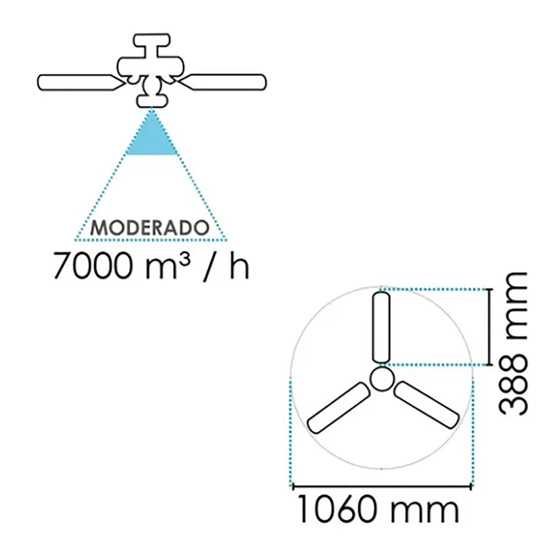 Ventilador Adir bania 42 niquel