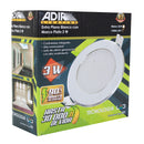 Empotrado Adir blanco con marco plata 3W blanco cálido - La nueva eléctrica