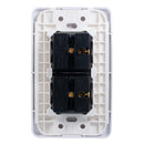 Placa Adir Capri armada con 2 apagadores sencillos - La nueva eléctrica