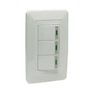 Placa Adir capri armada c/3 apagadores sencillos